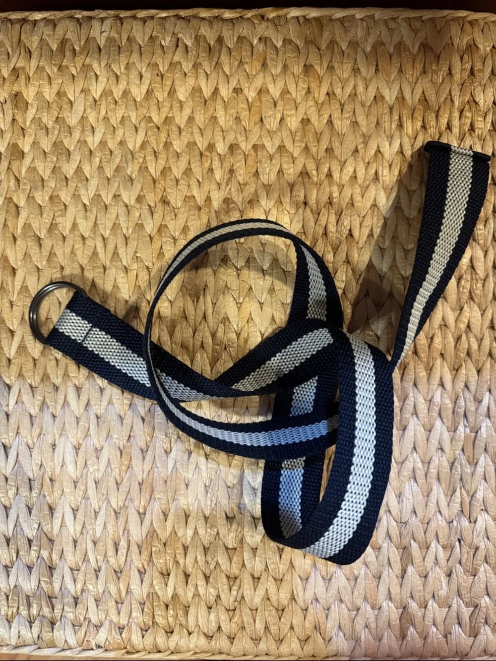 Boys D-ring Striped Belt